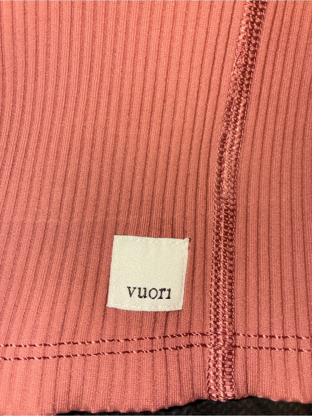 Vuori Ribbed Tank Top in Dusty Rose